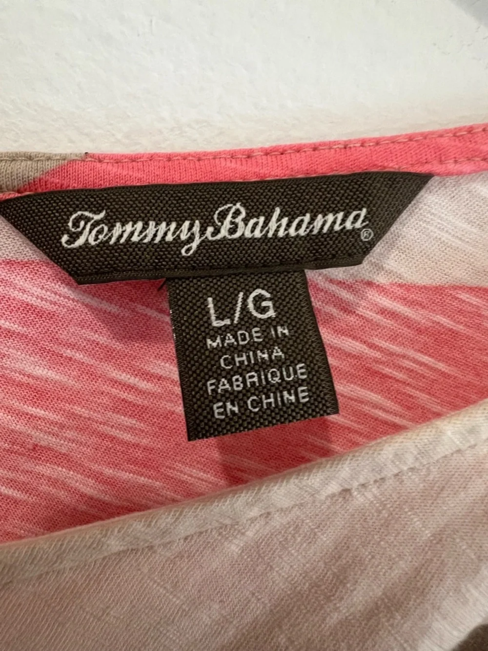 Tommy Bahama Summer dress with diagonal stripes and V-neck, size L - Picture 9 of 10